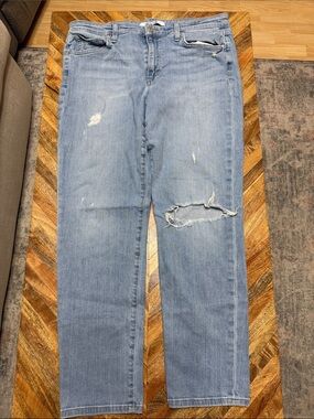 Joe's Jeans Light Blue Distressed Straight Leg Jeans